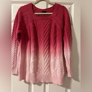 Talbots Women's V-Neck Sweater in Vibrant Pink